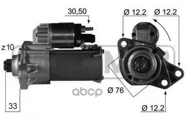 Стартер VW BORA/GOLF IV 1.4-2.0 220056 Era арт. 220056