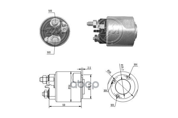 ZM2495 Реле втягивающее RENAULT LOGAN Era арт. zm2495