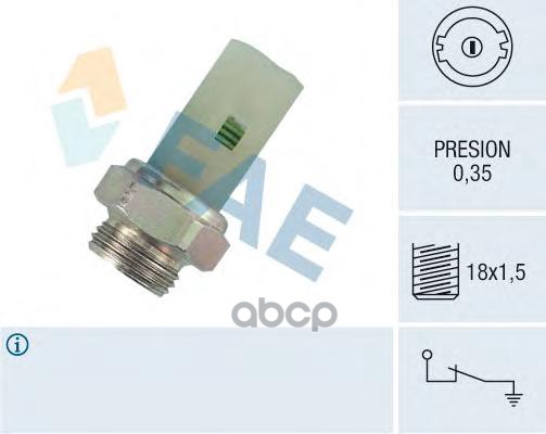 Датчик давления масла FAE арт. 12380