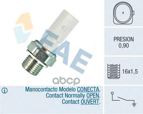 Датчик давления масла FAE арт. 12860