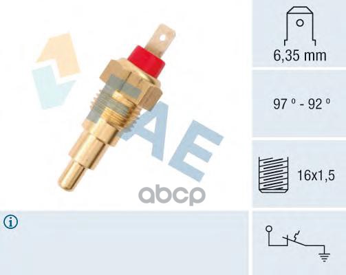 Датчик включения вентилятора FAE арт. 37610