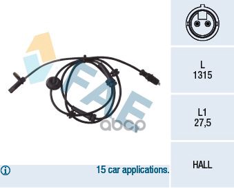 Датчик ABS Fiat FAE арт. 78030