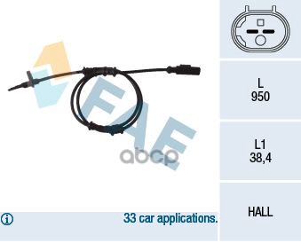 Датчик ABS Fiat FAE арт. 78093