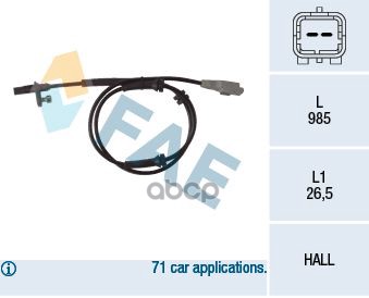 Датчик ABS Peugeot FAE арт. 78118