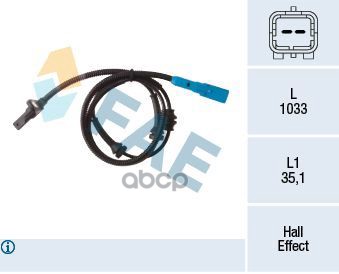 Датчик ABS FAE арт. 78313