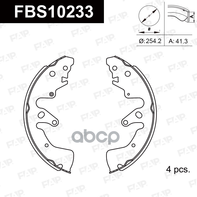 Тормозные колодки барабанные PREMIUM FBS10233 FAP арт. FBS10233