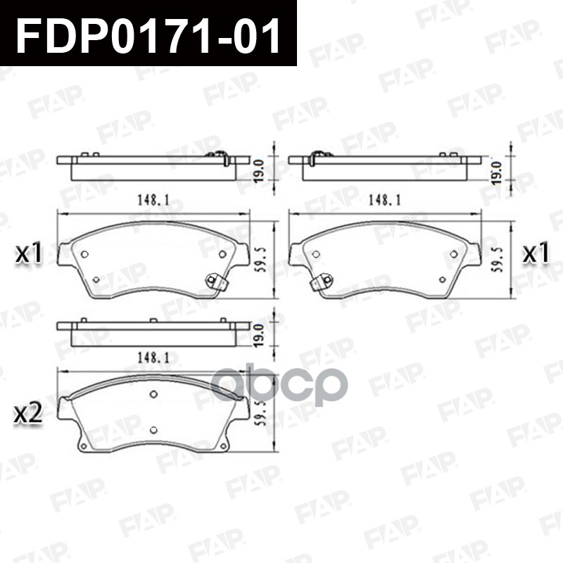 Тормозные колодки дисковые смесь CERAMIC FDP0171-01 FAP арт. FDP0171-01