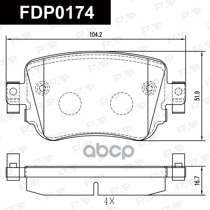 Тормозные Колодки Дисковые Fdp0174 FAP арт. FDP0174