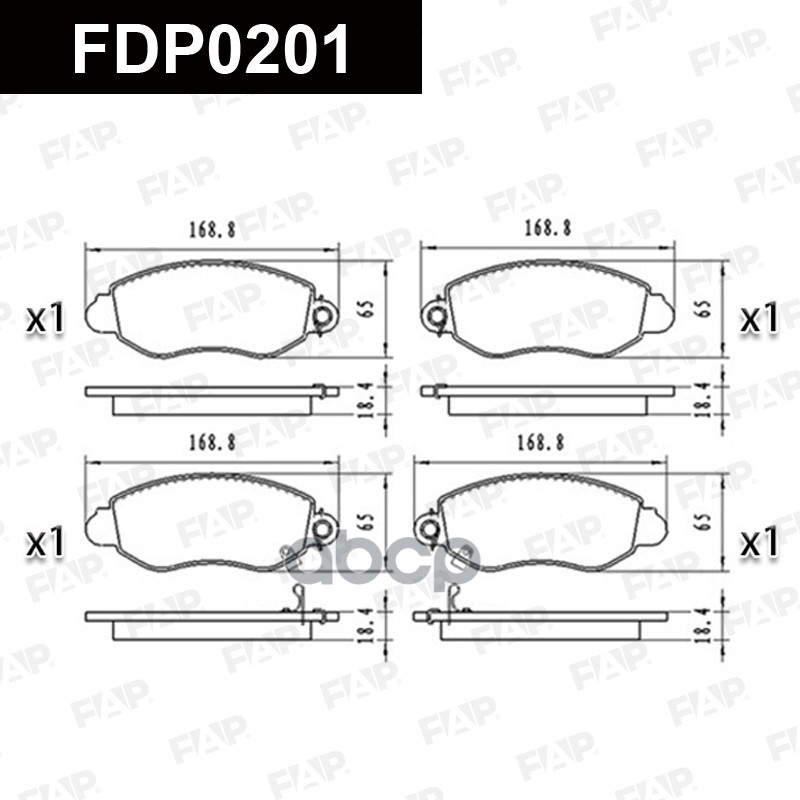 Тормозные колодки дисковые смесь CERAMIC FDP0201 FAP арт. FDP0201
