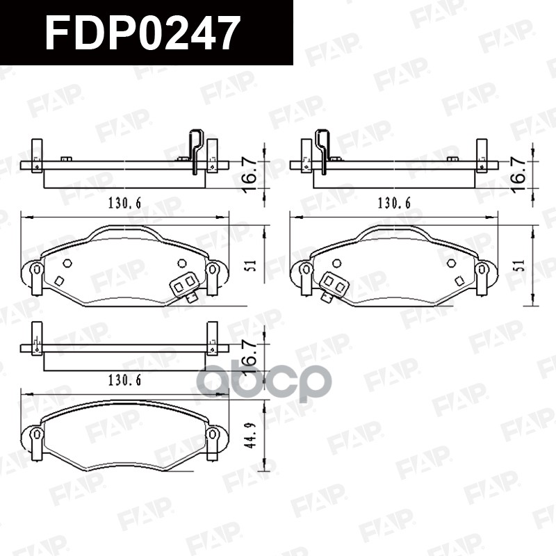 Тормозные колодки дисковые смесь CERAMIC FDP0247 FAP арт. FDP0247