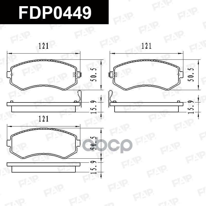 Тормозные колодки дисковые смесь CERAMIC FDP0449 FAP арт. FDP0449