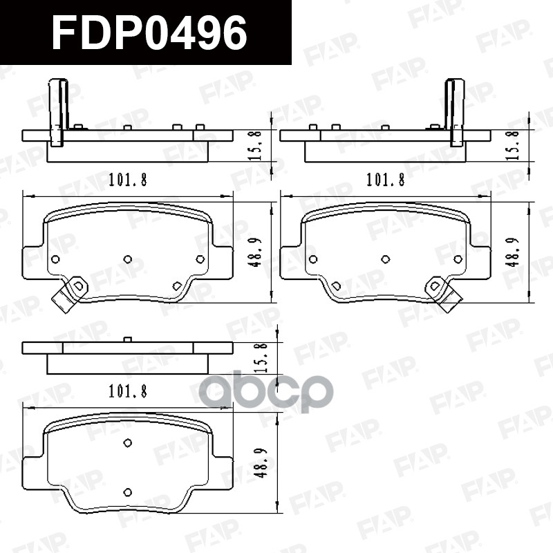 Тормозные колодки дисковые смесь CERAMIC FDP0496 FAP арт. FDP0496
