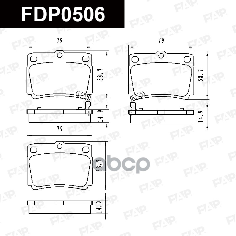 Тормозные колодки дисковые смесь CERAMIC FDP0506 FAP арт. FDP0506