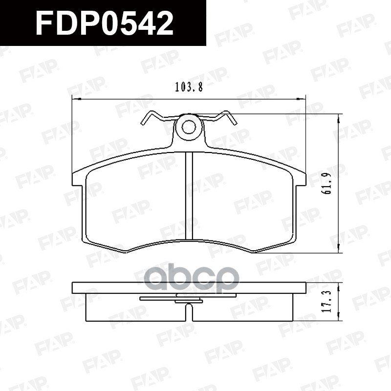 Тормозные колодки дисковые смесь CERAMIC LADA Diva 1.3L 1990.06-1995.05 FAP арт. fdp0542