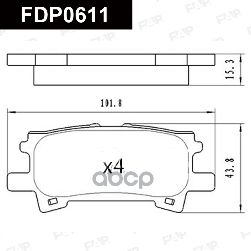 Тормозные колодки дисковые смесь CERAMIC FDP0611 FAP арт. FDP0611