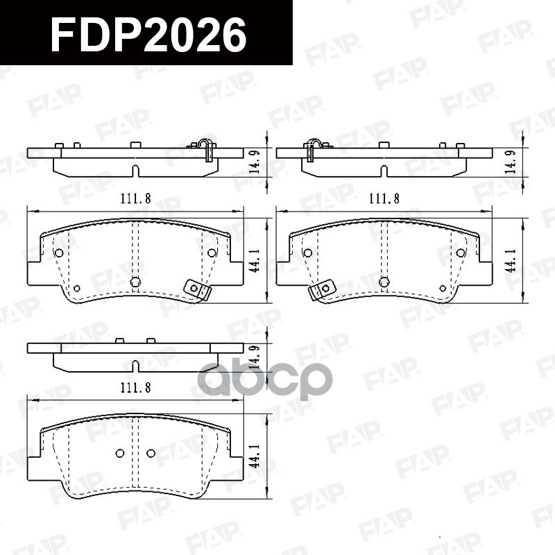 Тормозные колодки дисковые смесь CERAMIC FDP2026 FAP арт. FDP2026
