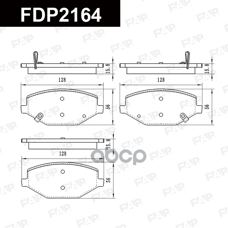 Тормозные колодки дисковые смесь CERAMIC FDP2164 FAP арт. FDP2164