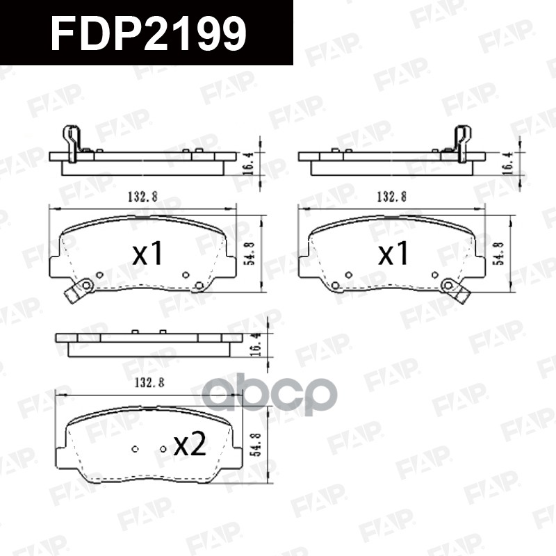 Тормозные колодки дисковые смесь CERAMIC FDP2199 FAP арт. FDP2199