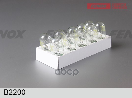 Лампа накаливания сигнальная W21W W3x16d 2900K 12V 21W картон 10 цена за 1шт FENOX арт. B2200