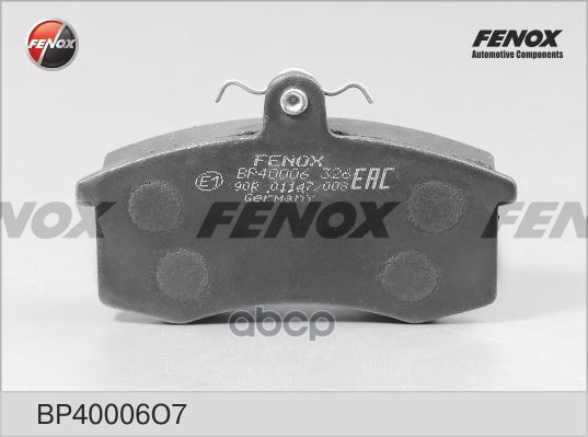 колодки тормозные дисковые FENOX арт. bp40006o7
