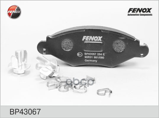 Колодки тормозные дисковые Peugeot 206 98- FENOX арт. BP43067