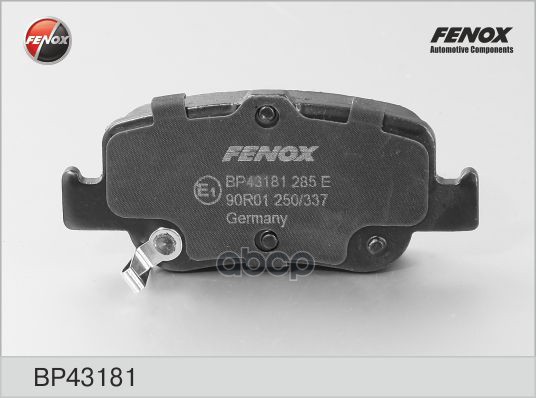Колодки тормозные задние FENOX BP43181 FENOX арт. BP43181