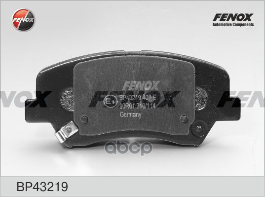 Колодки тормозные дисковые Hyundai Elantra III, i30, Veloster, Kia Ceed II 10- FENOX арт. BP43219