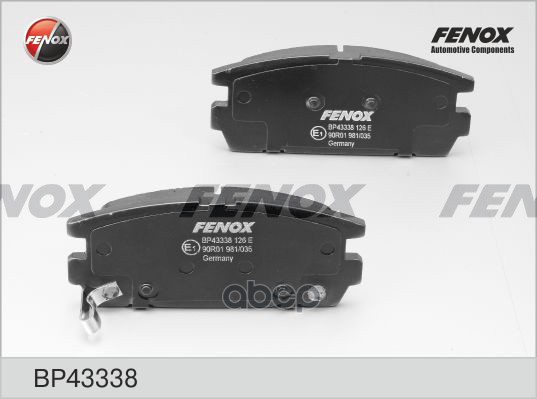 Колодки Диск торм..зад. FENOX арт. bp43338