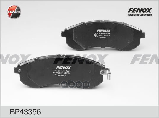Колодки Тормозные Передние Fenox Bp43356 FENOX арт. BP43356