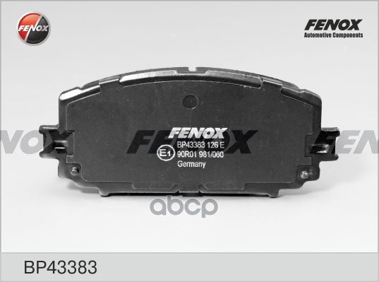 Колодки тормозные передние FENOX BP43383 FENOX арт. BP43383