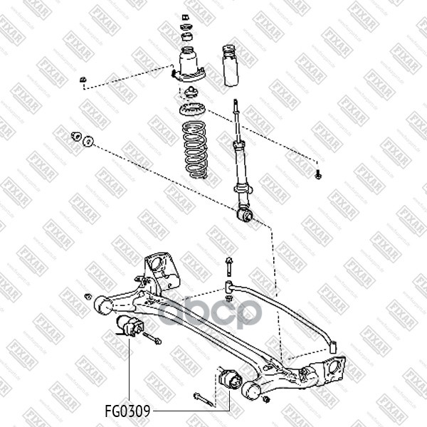 Сайлентблок рычага FIXAR арт. FG0309