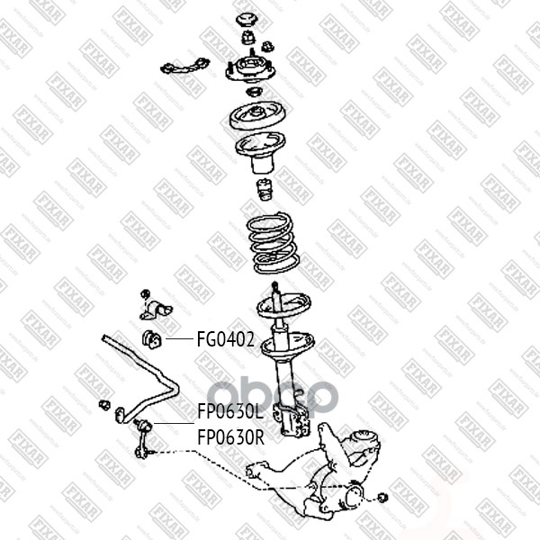 Втулка стабилизатора FIXAR арт. FG0402