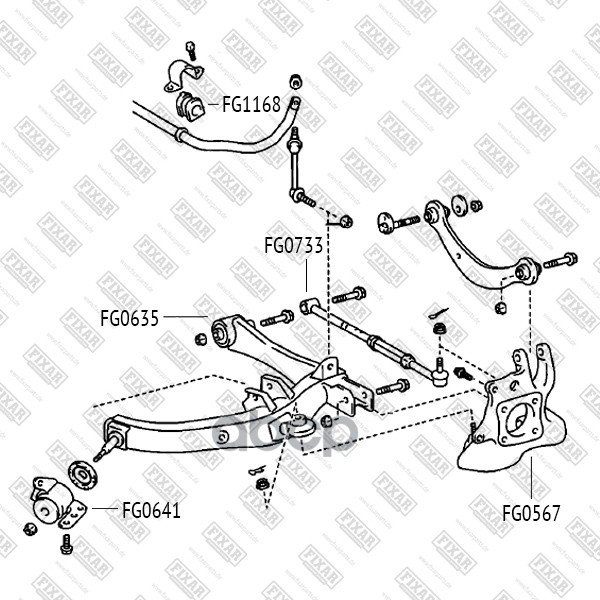 Сайлентблок Заднего Нижнего Рычага Toyota Avensis 03-> Fixar Fg0635 FIXAR арт. FG0635