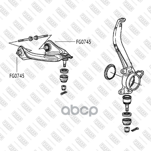 Сайлентблок Переднего Верхнего Рычага Honda Accord 03-> Fixar Fg0745 FIXAR арт. FG0745