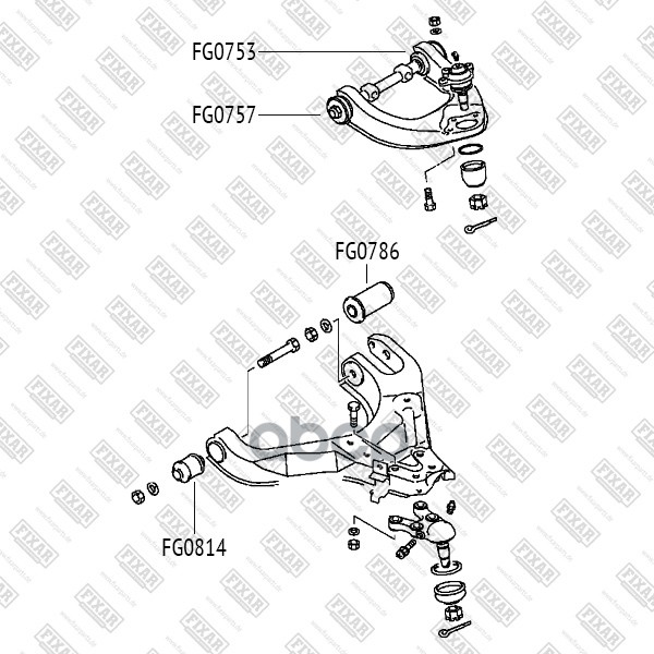 Сайлентблок Переднего Верхнего Рычага Задний Mitsubishi L400 95-> Fixar Fg0753 FIXAR арт. FG0753