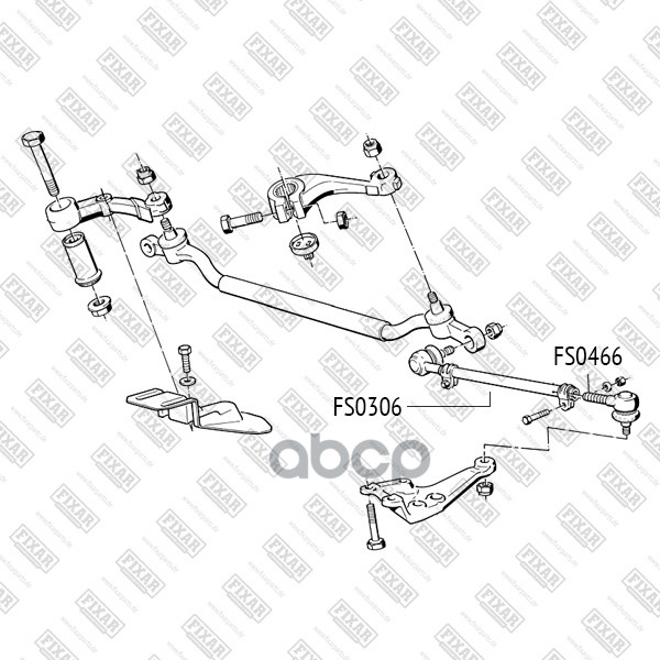 Наконечник рулевой тяги левый/правый FIXAR арт. FS0466