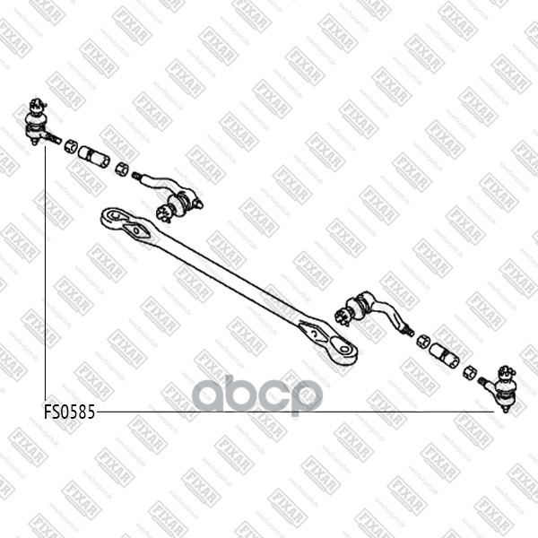 Наконечник рулевой тяги левый/правый FIXAR арт. FS0585