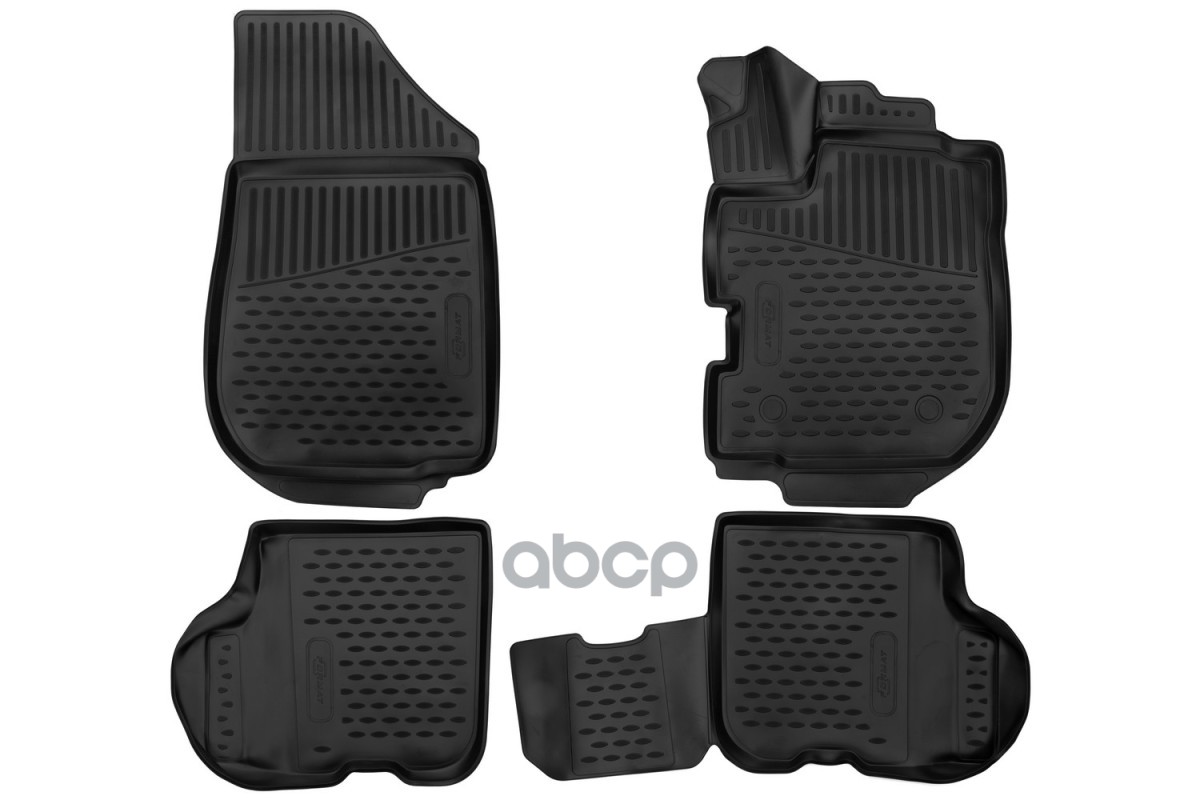 Коврики 3D в салон подходят для RENAULT Logan / Logan MCV, 2018 -, 4 шт. (ПУ, повышенная износостойкость) / Рено Логан FORMAT...