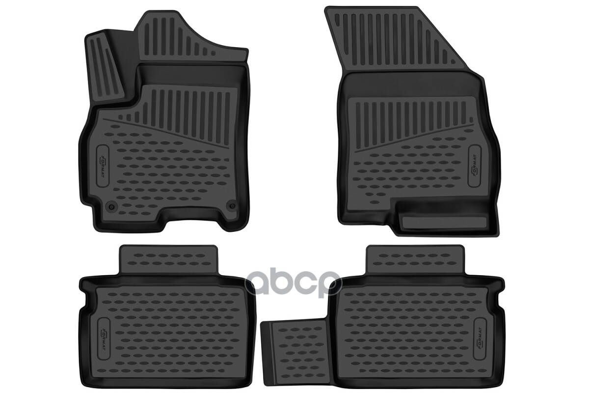 Коврики 3D в салон для CHERY Tiggo 4 (I, Ir) 2017- / 4 PRO 2020-, кросс, 4 шт. (ПУ, повышенная износостойкость) / Черри Тигго...