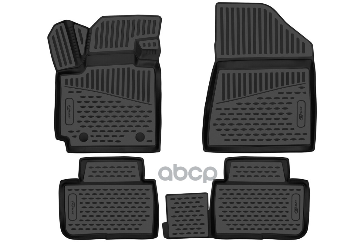 Коврики 3D в салон для CHANGAN CS55 (I) 2017-, Внед, 4 шт. (ПУ, повышенная износостойкость) / Чанган 55 FORMAT арт. FORMAT.3D...