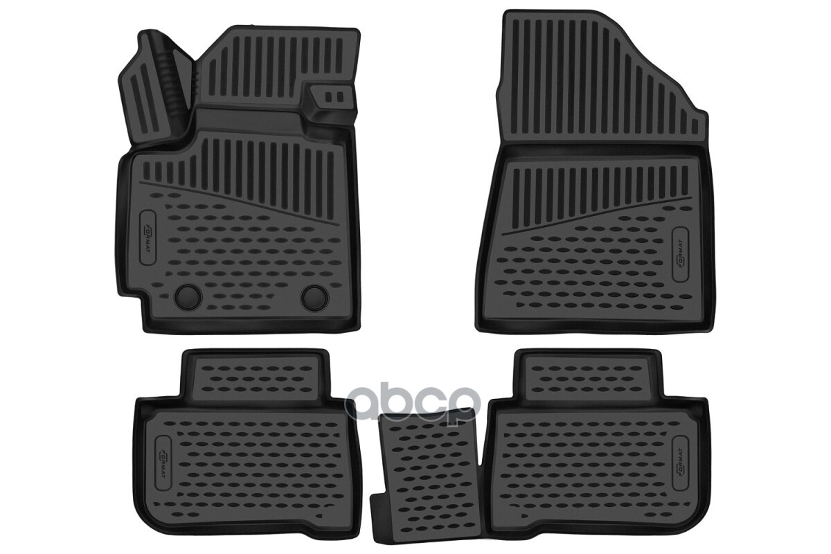 Коврики 3D в салон для CHANGAN CS55PLUS (I Рестайлинг) 2021-н.в. / Uni-S 2024-н.в., 4шт. (ПУ, повышенная износостойкость)  / ...