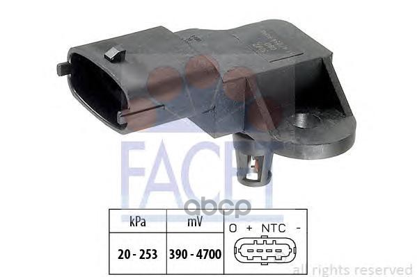Датчик давления воздуха LANCIA THESIS (841AX) 2.0 Turbo (841AXA1B03) 02- OPEL ASTRA G Наклонная FACET 103092 Facet арт. 103092