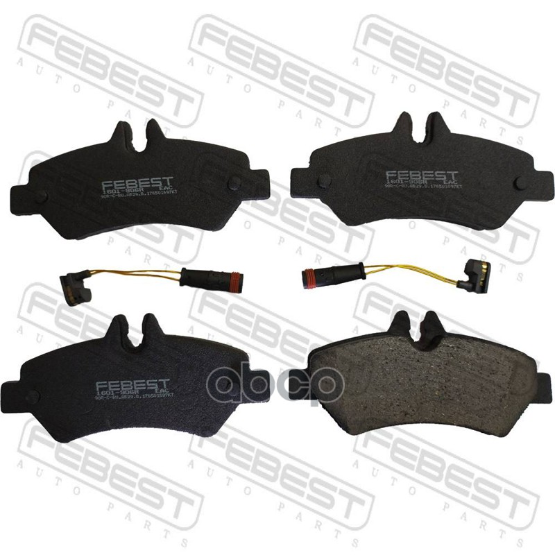 Колодки тормозные задние (с датчиком износа) Febest арт. 1601906R