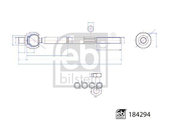 Рулевая Тяга Боковая (Без Наконечника) Лев/Прав (Длина: 218Мм) Dacia Duster Renault Arkana I, Duster 1.0-2.0 10.17- 184294 Fe...