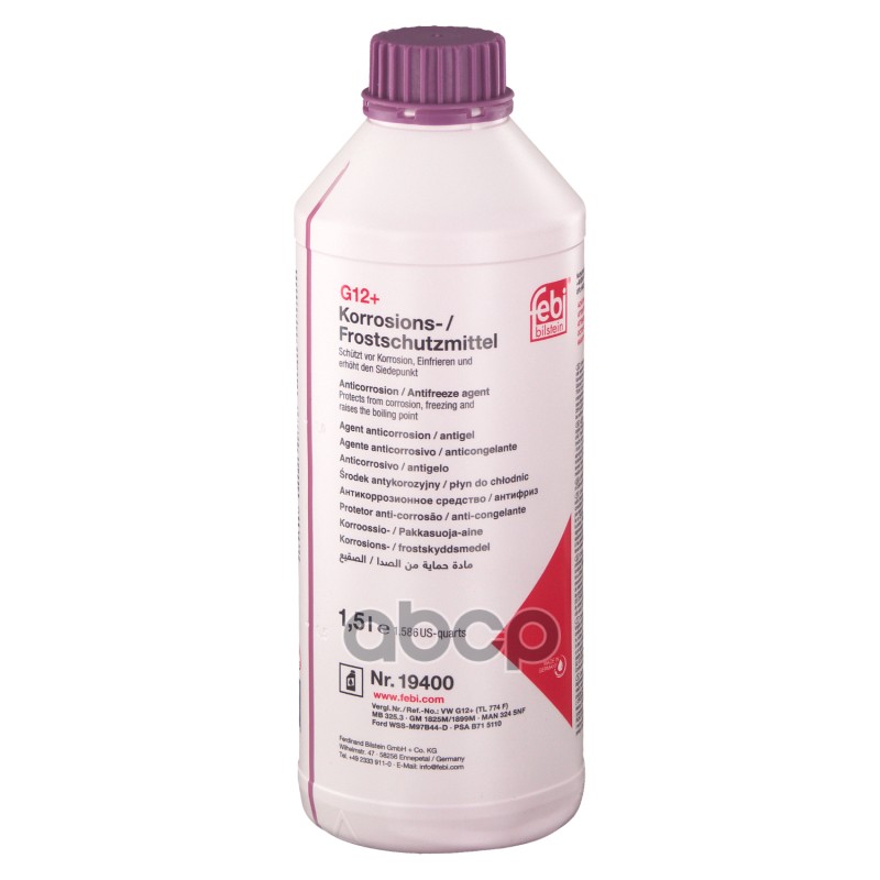 Антифриз FEBI Universal G12+ концентрат фиолетовый 1,5 л 19400 Febi арт. 19400