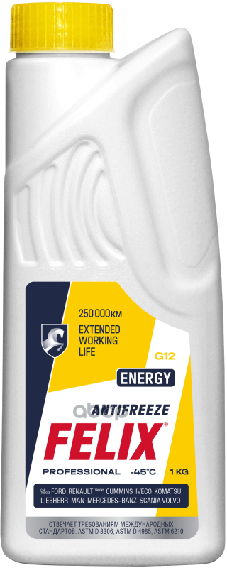 Антифриз Felix ENERGY готовый -40C желтый 1 кг 430206026 Felix арт. 430206026