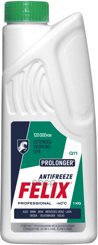 Антифриз Felix PROLONGER готовый -40C зеленый 1 кг 430206030 Felix арт. 430206030