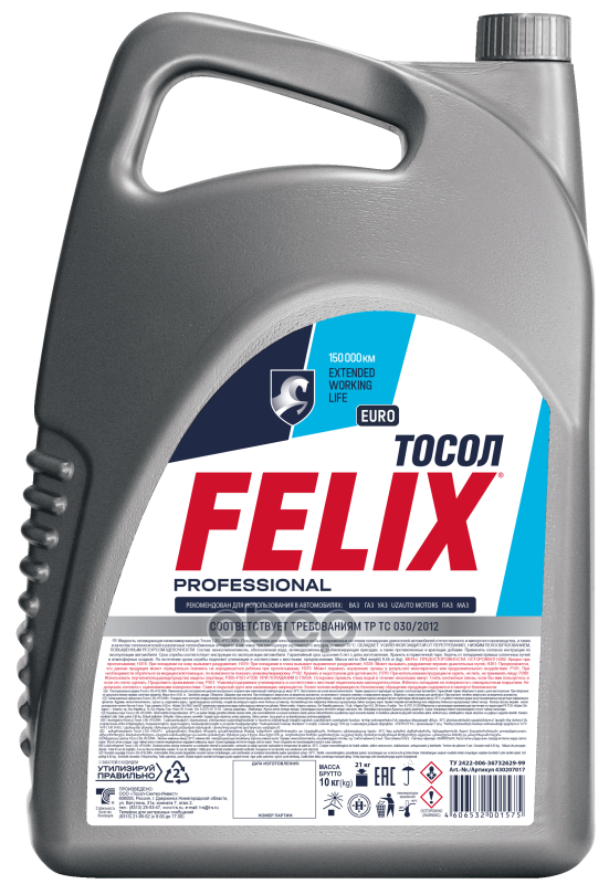 Тосол Felix EURO готовый -35C синий 10 кг 430207017 Felix арт. 430207017