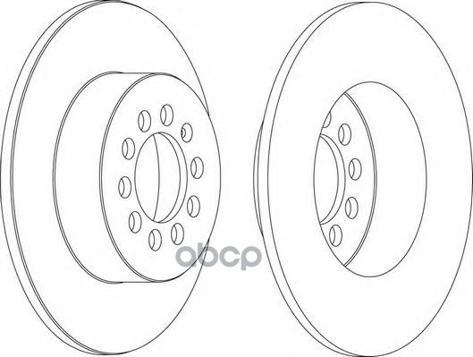 Диск тормозной задний AD A3/GOLF 03-> FERODO DDF1224 Ferodo арт. DDF1224