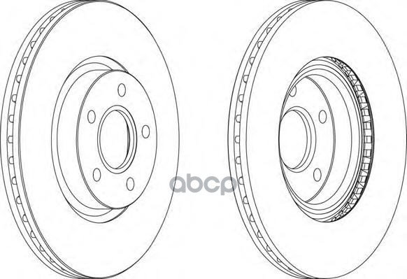 Диск тормозной передний FORD Mondeo IV/Galaxy II/S-Max/Kuga 08-> FERODO DDF1225 Ferodo арт. DDF1225